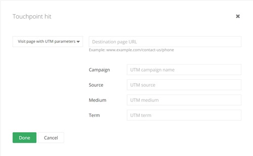 Touchpoint interaction picker Touchpoint interaction picker
