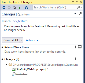 CommitChangesToTestBranch CommitChangesToTestBranch