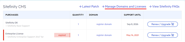 download license download sitefinity license