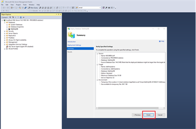 FinishDeploymentDB FinishDeploymentDB