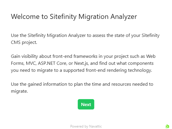 Migration analyzer interactive demo Migration analyzer interactive demo