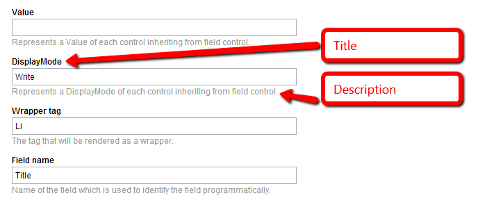 Configuration element UI Configuration element UI