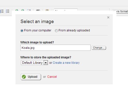 MediaContentUploaderView old look MediaContentUploaderView old look