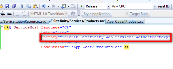 SettingTheServiceFactory
