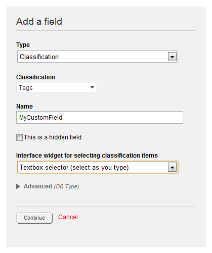 Use FlatTaxonField when creating a custom field through the UI Use FlatTaxonField when creating a custom field through the UI
