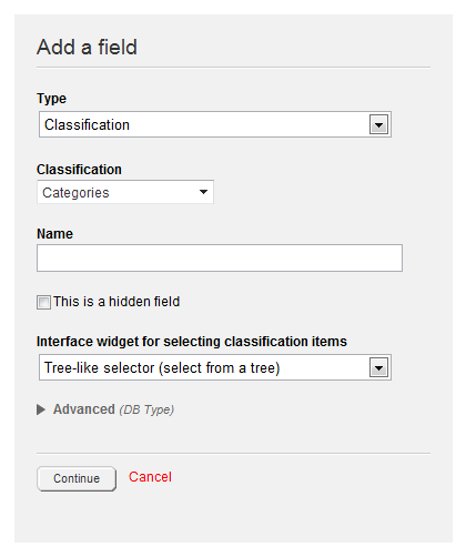 Use HierarchicalTaxonField when creating a dynamic field through the UI Use HierarchicalTaxonField when creating a dynamic field through the UI