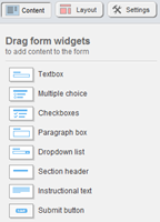 form widgets form widgets