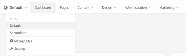 Manage sites Manage sites