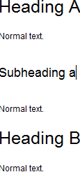 formatted text