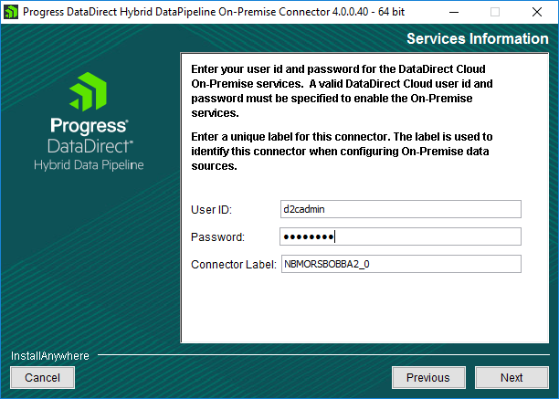 On-premises Connector Services Information