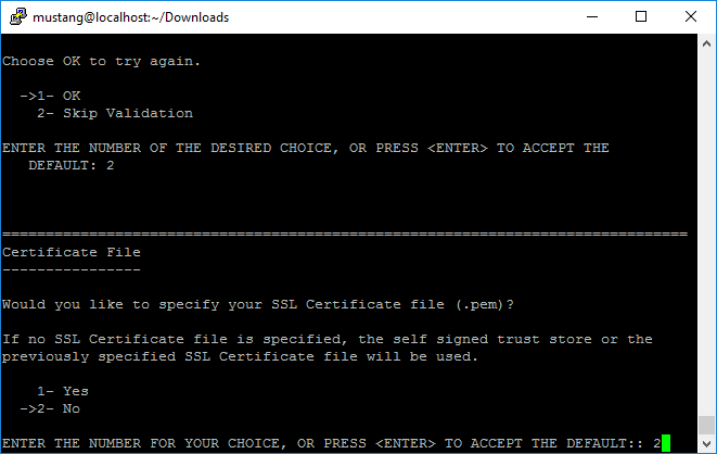 SSL Certificate Configuraton