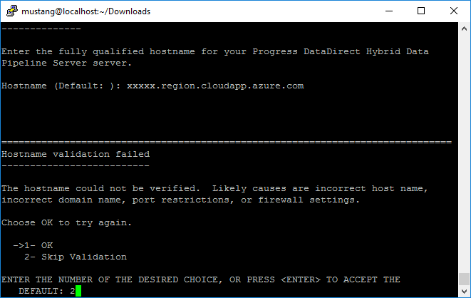 hostname validation