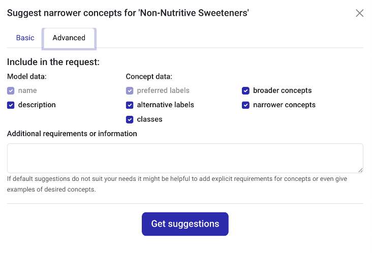 Customize the LLM prompt for concept generation