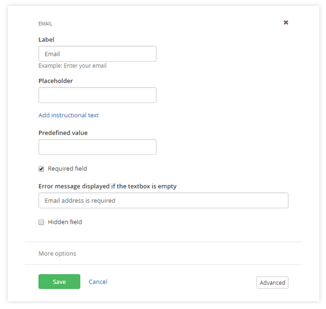 Validating form fields