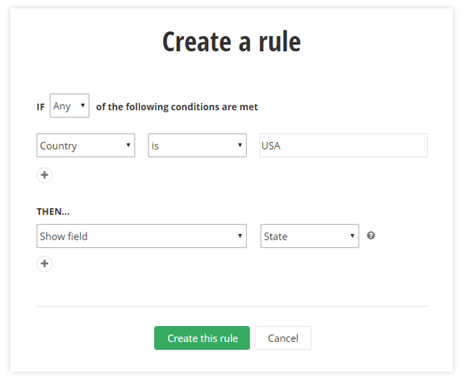 Rule-based forms Rule-based forms