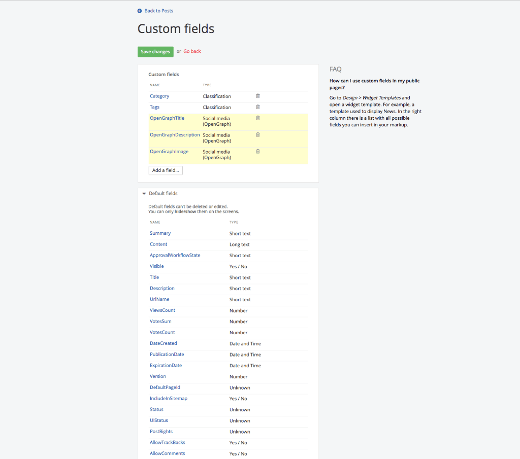 Adding social media custom fields (OpenGraph)