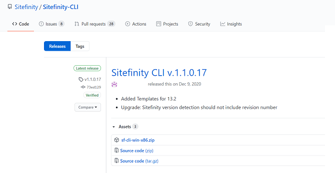 Sitefinity GitHub CLI Sitefinity GitHub CLI