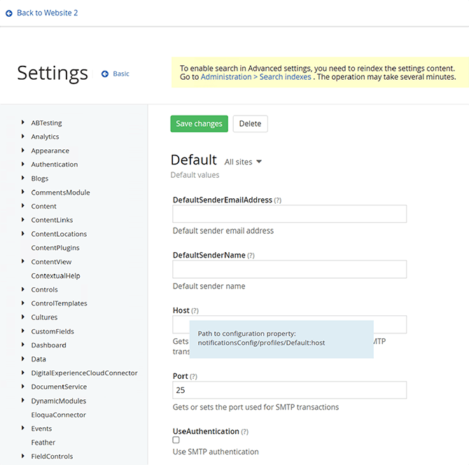 Configure Host