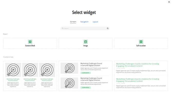 NET Core Content Widgets NET Core Content Widgets