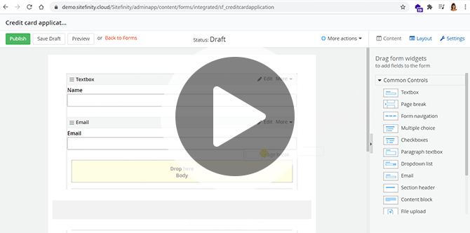 Sitefinity Form Rules