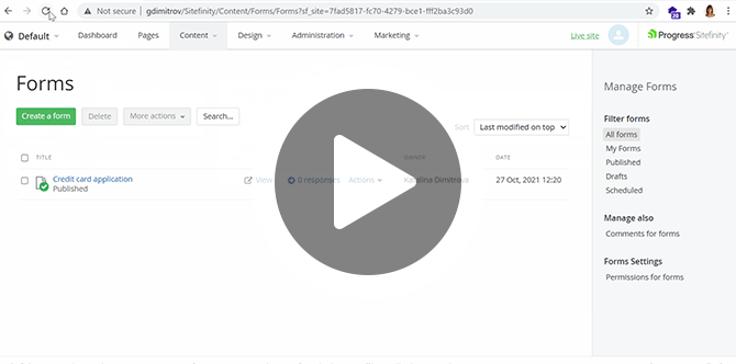 Sitefinity Form Submit Sitefinity Form Submit