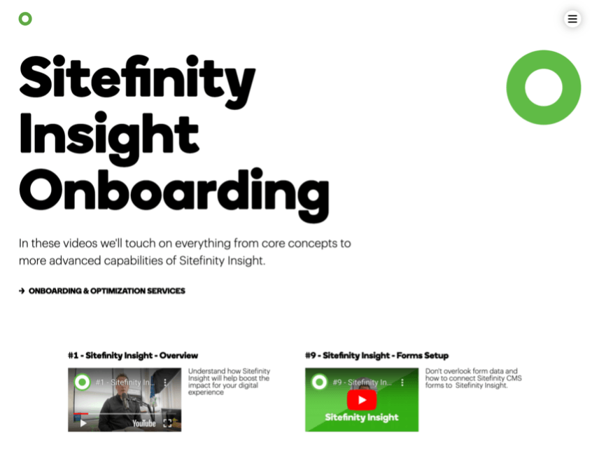 Sitefinity Insight Onboarding Sitefinity Insight Onboarding