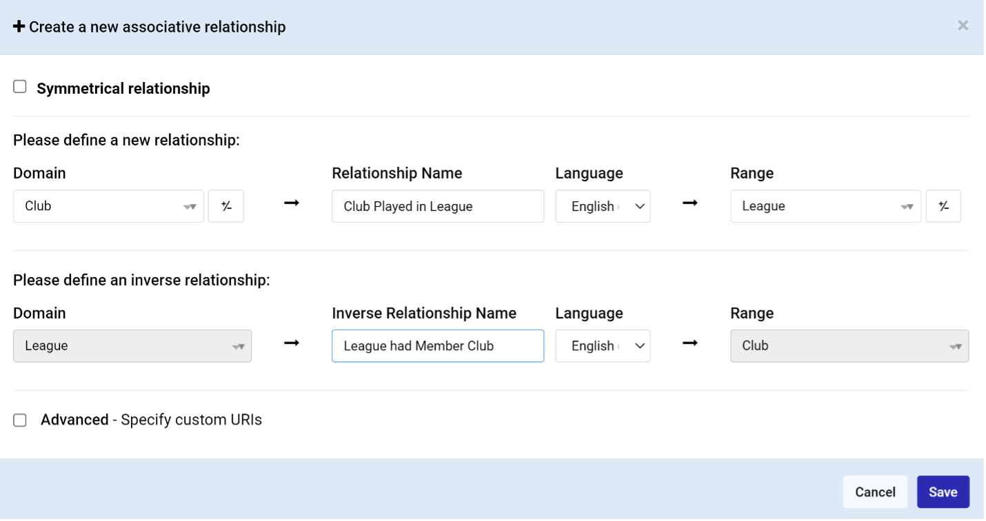 Creating the new relationship type