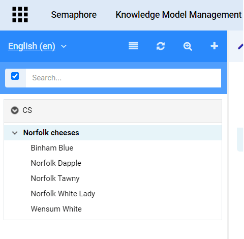 Image showing the new child concepts in situ in the model, displayed in the hierarchical panel, ready to be used in your Semaphore project!