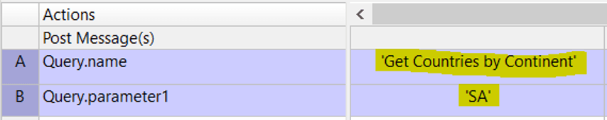 Specifying query for continent