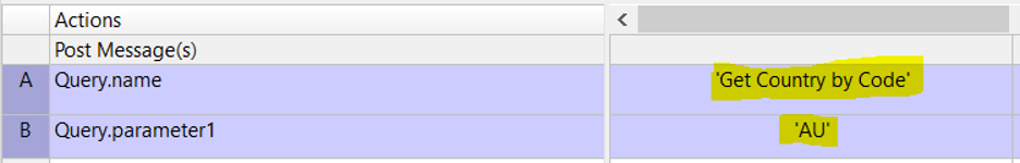Specifying query parameters
