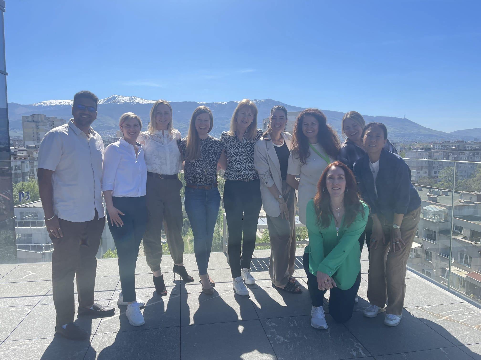 Picture of Field Marketing Team with Gena Moore kneeling in front