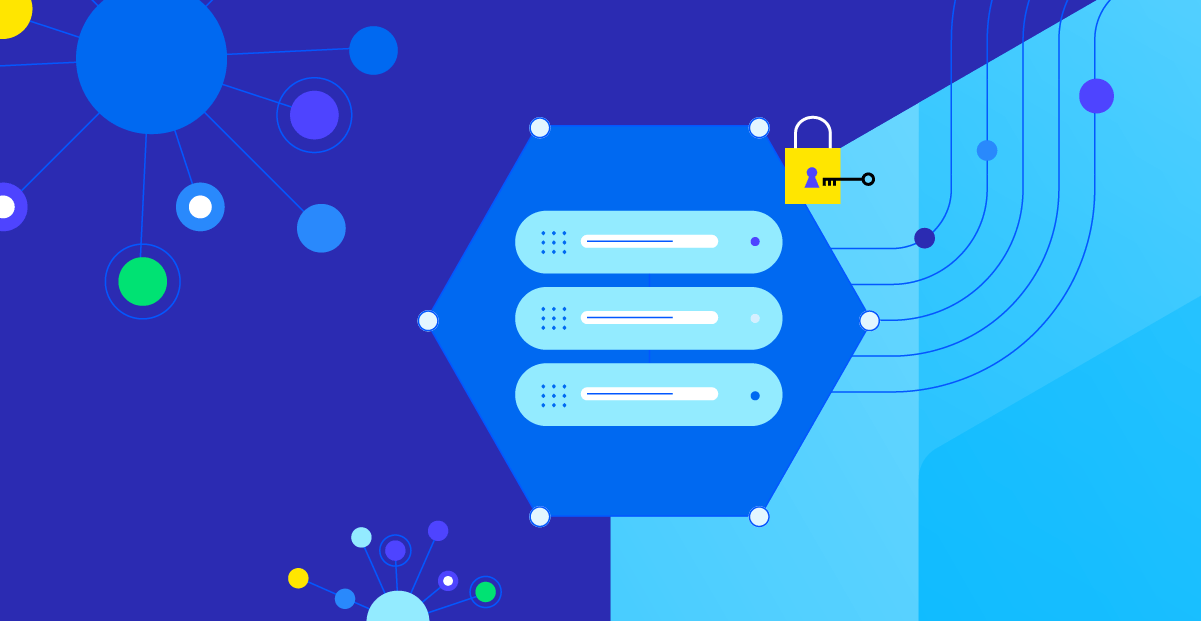 Illustration with keylock and key.