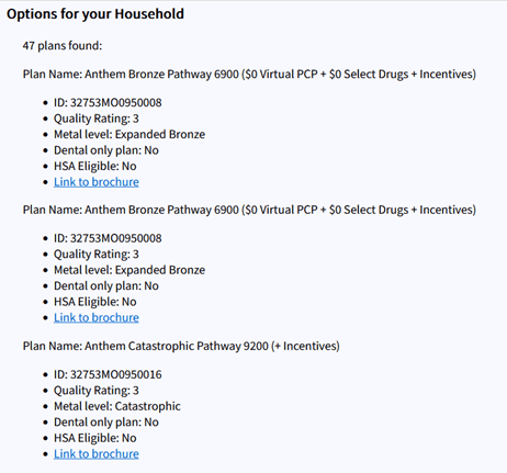 Options for your household - 47 plans found