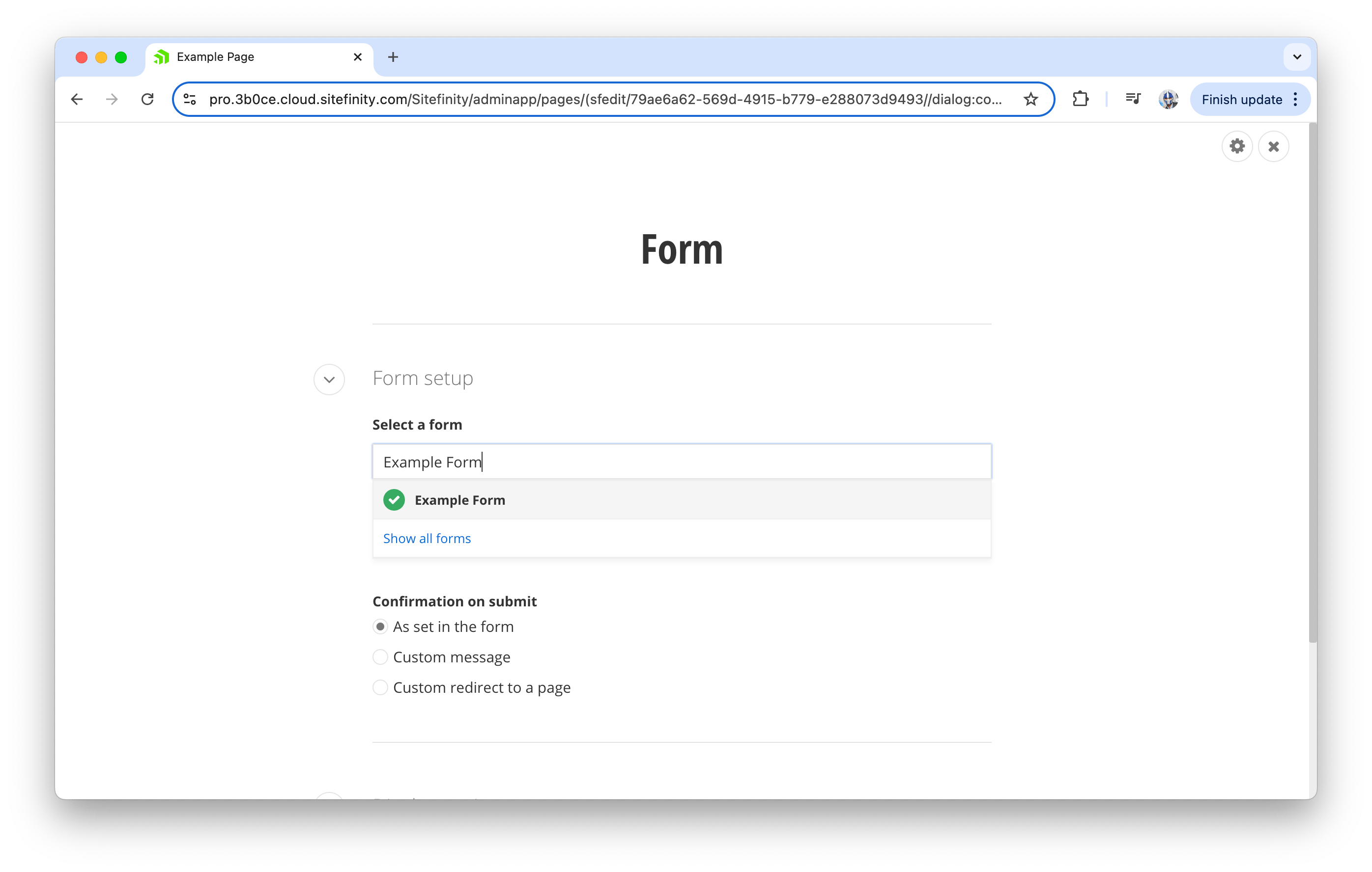 Sitefinity adding form Sitefinity adding form