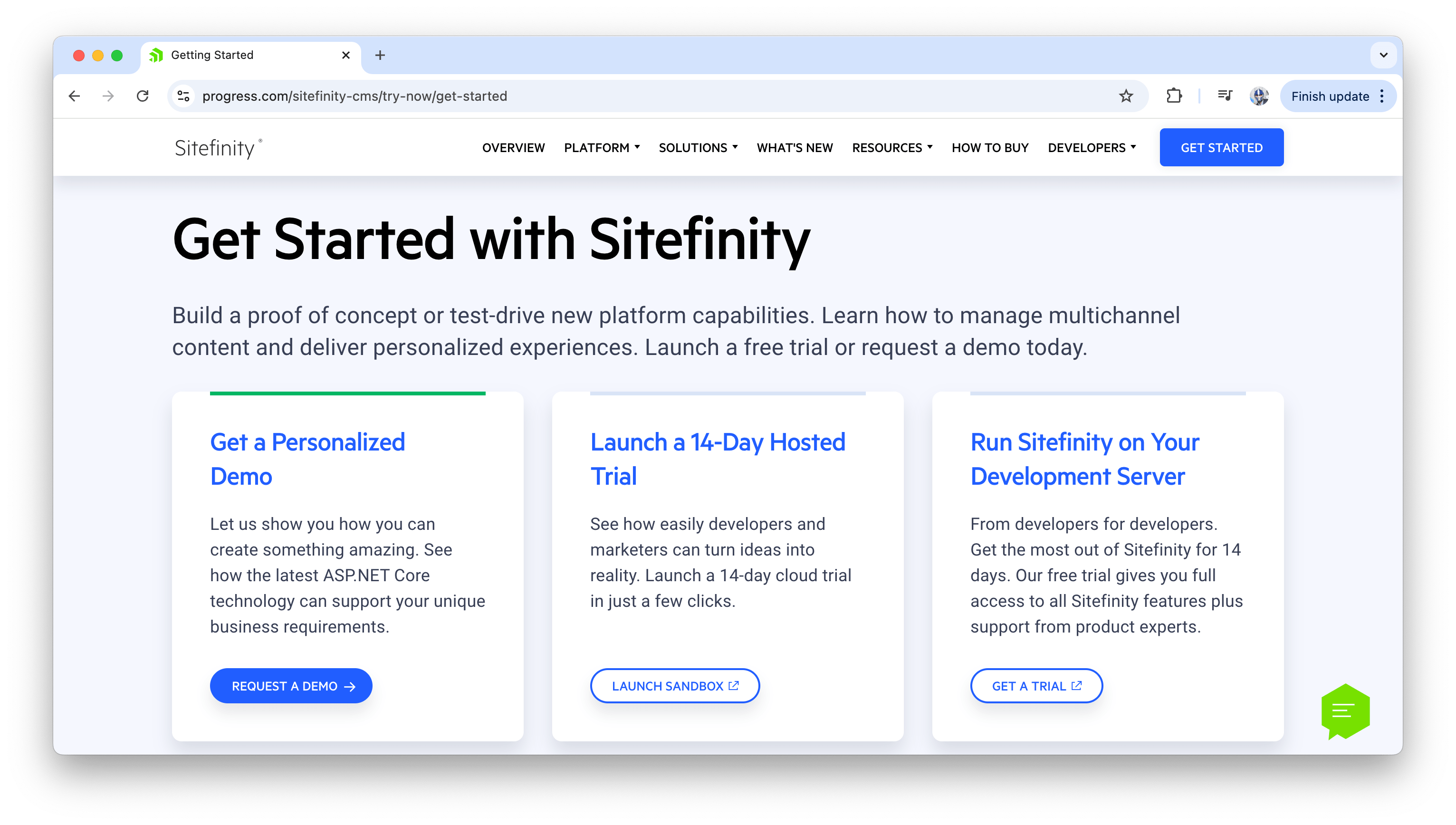 Sitefinity free trial Sitefinity free trial
