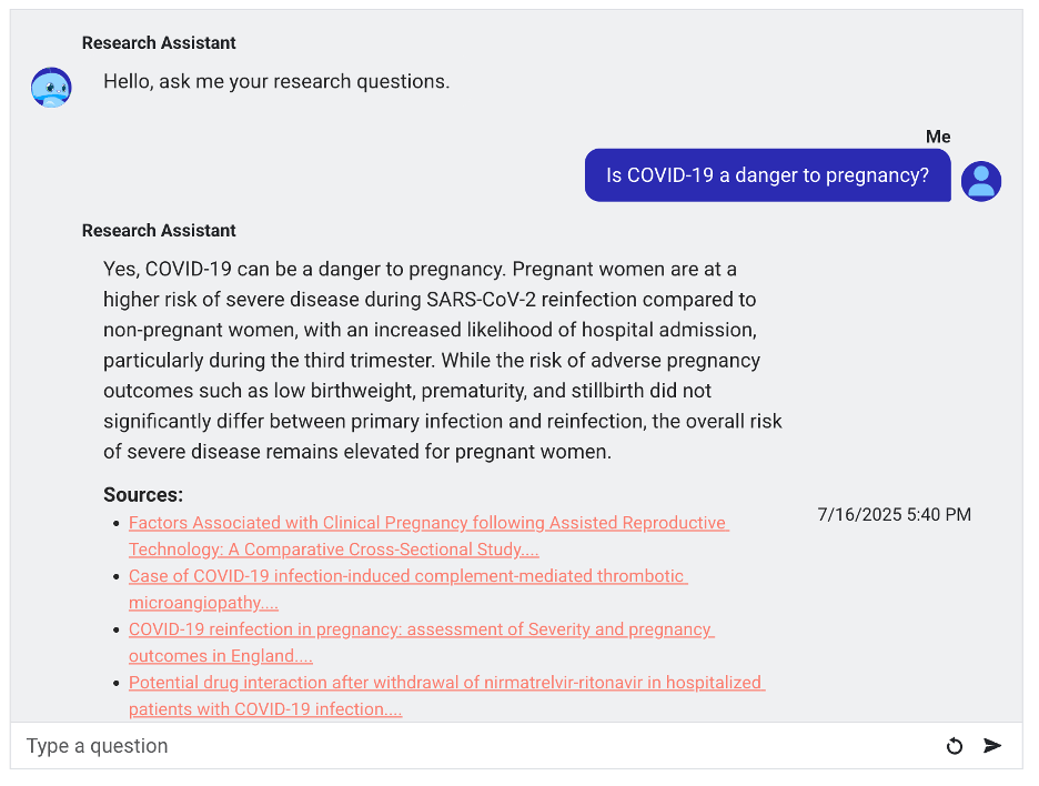 Research Assistant Query: Is Covid-19 a danger to pregnancy? with research assistant response and citations