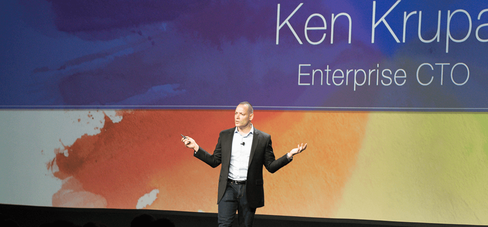 Ken Krupa on stage at MarkLogic World