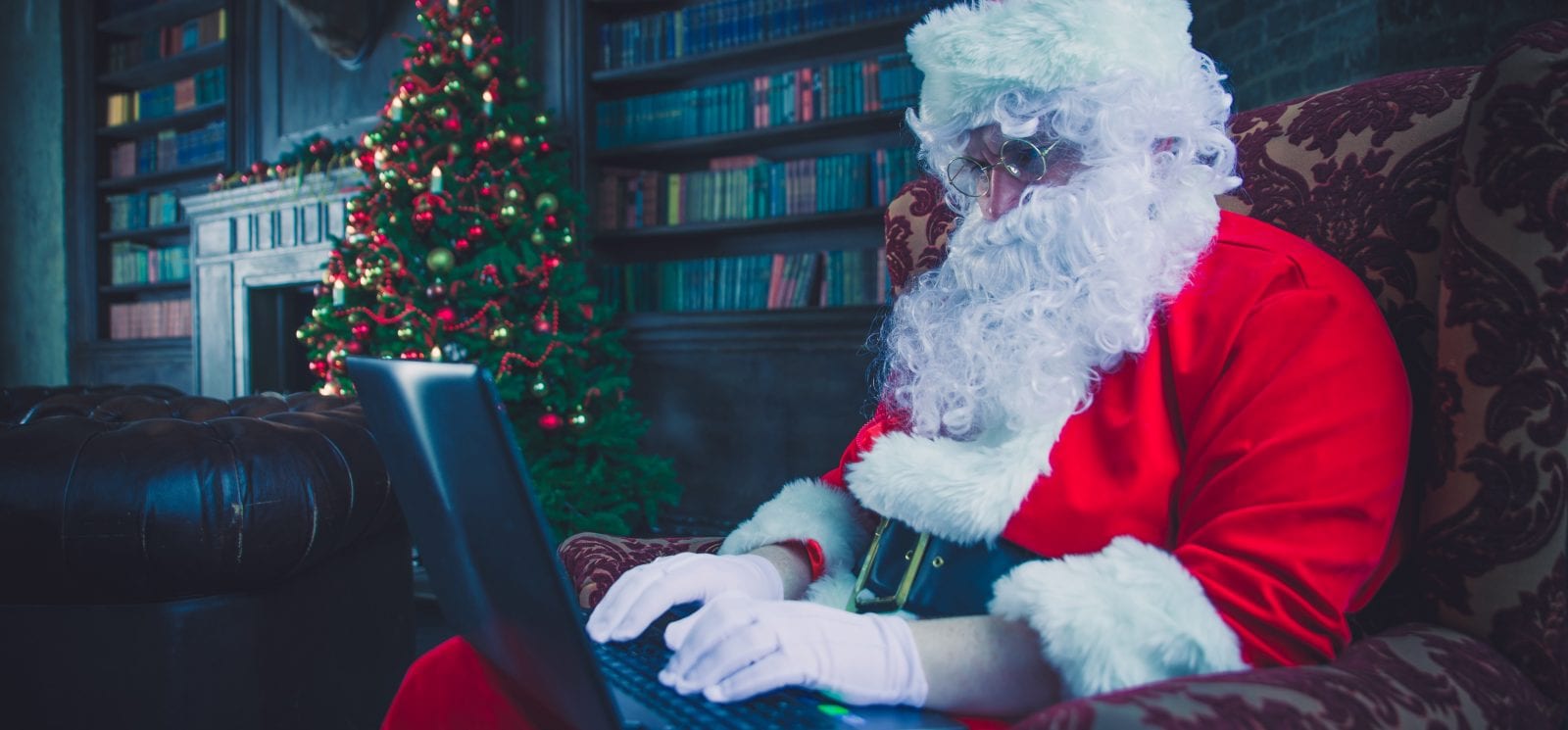 Santa on a Computer
