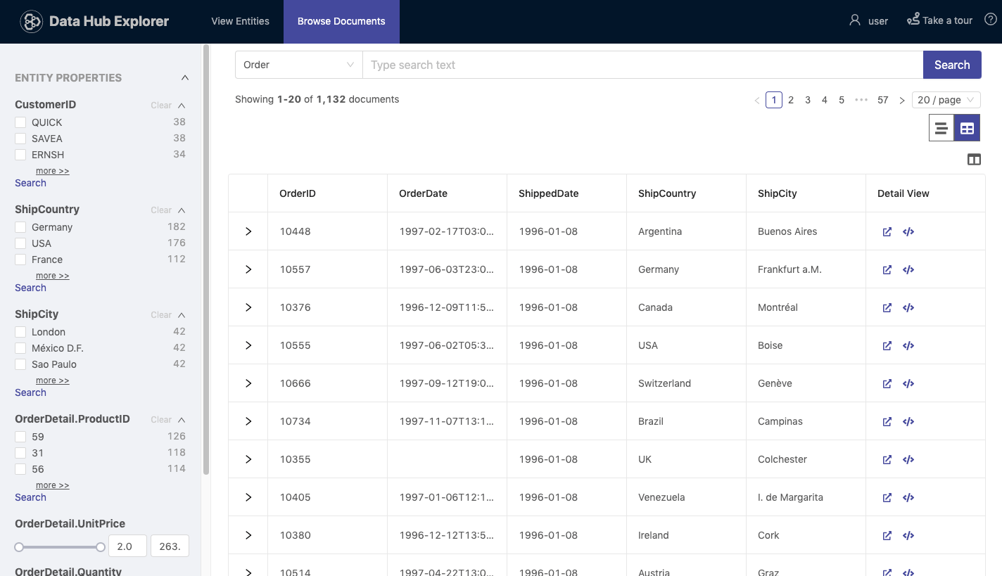 data hub explorer