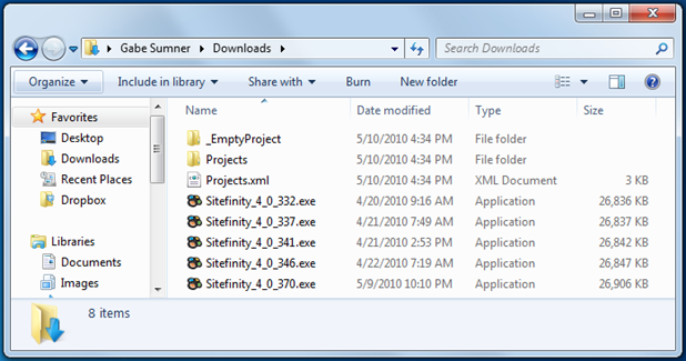 Sitefinity Multiple Versions