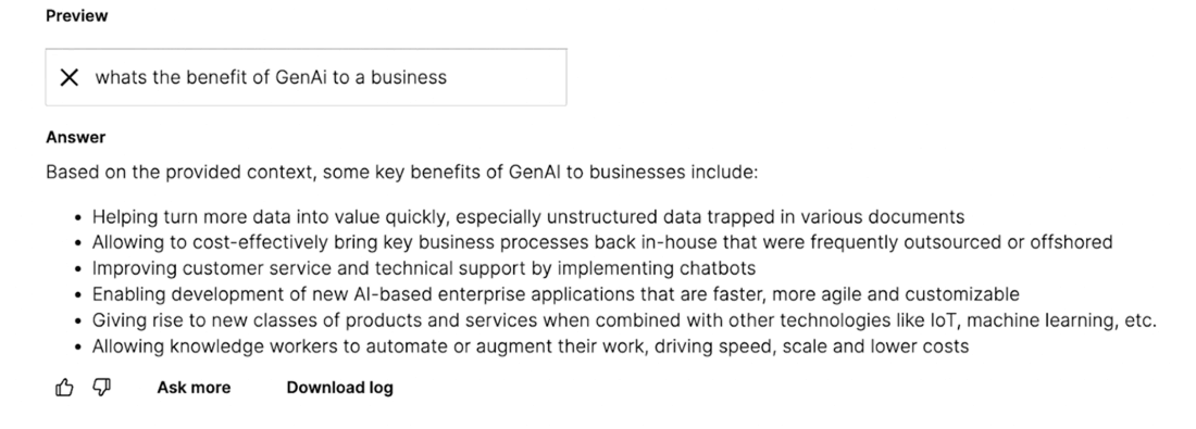 My first question was ‘what’s the benefit of GenAI to a business