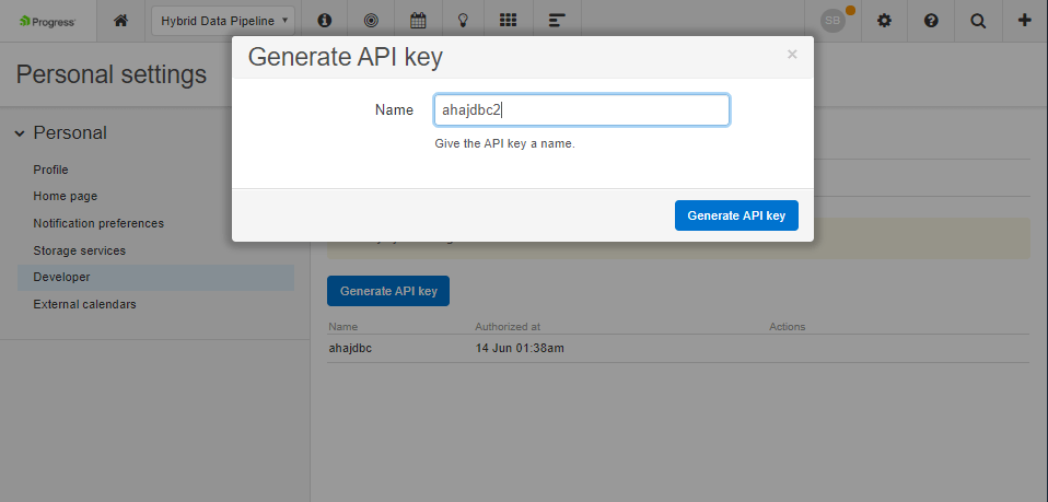 create api key create api key