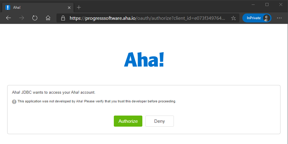 Authorize Aha! Authorize Aha!