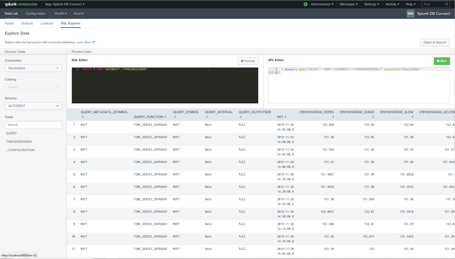 splunk enterprise rest api