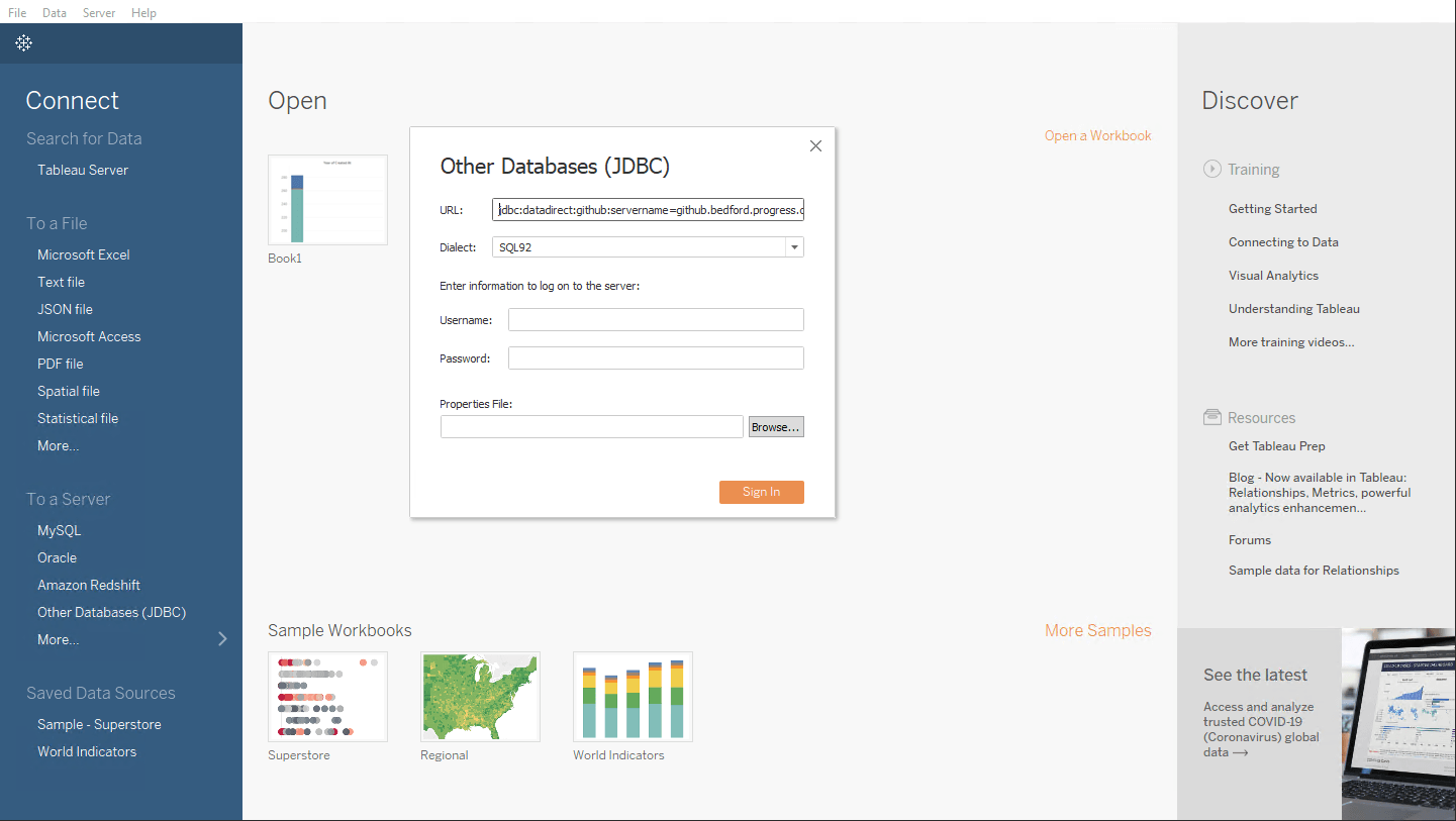 Choose JDBC datasource Choose JDBC datasource