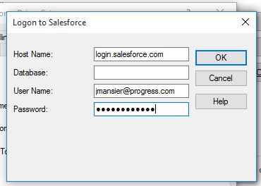 A ‘Logon to Salesforce’ prompt will popup