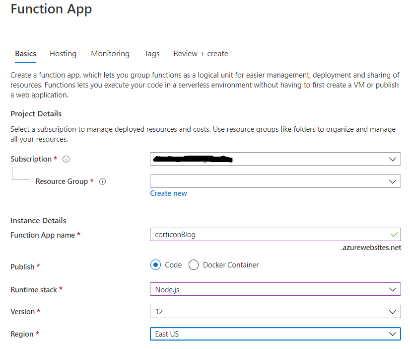 Function App Details