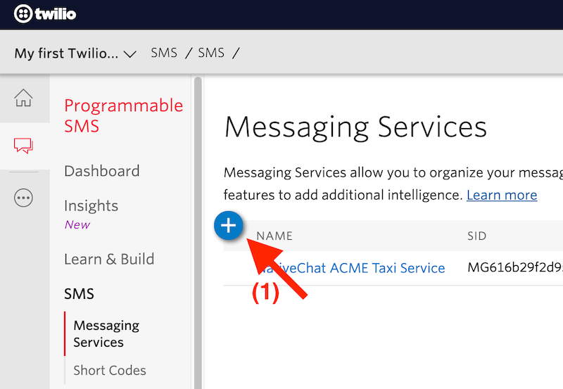 Add A New Messaging Service Add A New Messaging Service