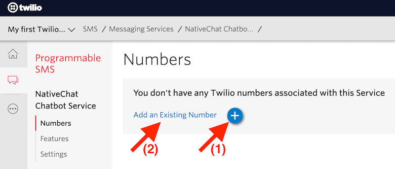 Add SMS Number Add SMS Number