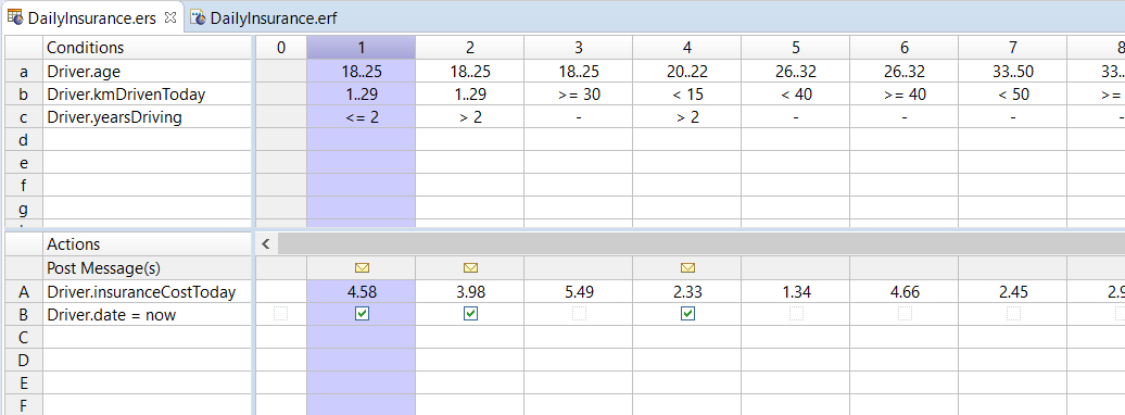 spreadsheet like business logic